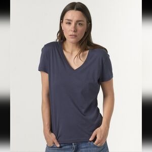 Merz B Schwanen WVT01 women's V-neck T-shirt, organic cotton, 3,8oz/sq.yd